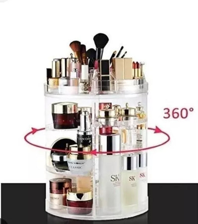 ORGANIZADOR COSMÉTICO DE DIAMANTE DECORATIVO ROTATORIO 360